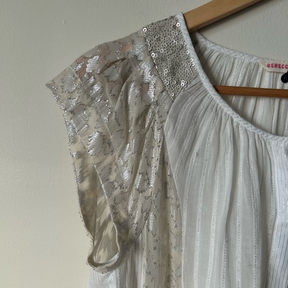 Rebecca Taylor | white sequins blouse - Picture 3 of 9